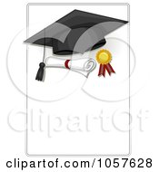 Poster, Art Print Of Graduation Cap Ribbon And Diploma On A Sign