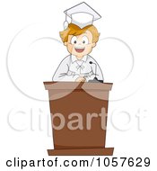 Poster, Art Print Of Graduate Boy Giving A Valedictorian Speech