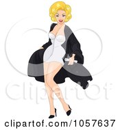 Royalty Free Vector Clip Art Illustration Of A Retro Blond Graduation Pinup Woman