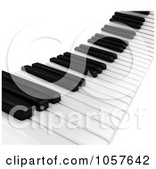 Royalty Free CGI Clip Art Illustration Of A 3d Piano Keyboard 1