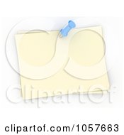 Royalty Free CGI Clip Art Illustration Of A 3d Push Pin In A Note by BNP Design Studio
