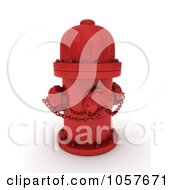Royalty Free CGI Clip Art Illustration Of A 3d Red Fire Hydrant
