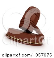 3d Gavel On A Wooden Sound Block - 1