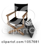 Poster, Art Print Of 3d Directors Chair And Clapper Board