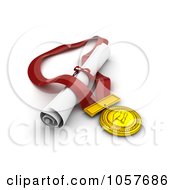 Poster, Art Print Of 3d Medal And Diploma