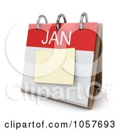 Poster, Art Print Of 3d January Calendar