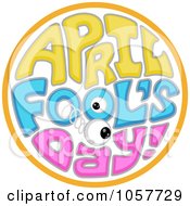 April Fools Day Circle With A Springy Eyeball