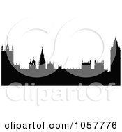 Poster, Art Print Of The Black Silhouetted Houses Of Parliament