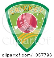 Royalty Free Vector Clip Art Illustration Of A Cricket Icon 1