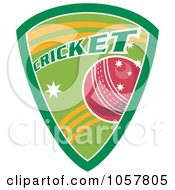Royalty Free Vector Clip Art Illustration Of A Cricket Icon 2
