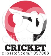 Poster, Art Print Of Cricket Player Icon - 4