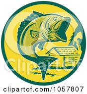Royalty Free Vector Clip Art Illustration Of A Largemouth Bass Icon 1