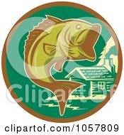 Royalty Free Vector Clip Art Illustration Of A Largemouth Bass Icon 2