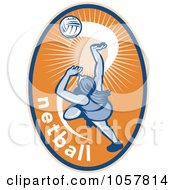 Netball Player Icon - 3