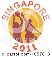 Royalty Free Vector Clip Art Illustration Of A Singapore Netball Icon 1