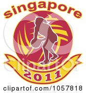 Royalty Free Vector Clip Art Illustration Of A Singapore Netball Icon 3