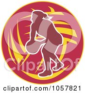 Poster, Art Print Of Netball Player Icon - 8