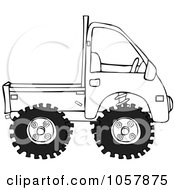 Poster, Art Print Of Coloring Page Outline Of A Keimini Truck