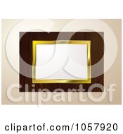 Royalty Free Vector Clip Art Illustration Of A Gold And Wooden Picture Frame With Copyspace