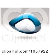 Royalty Free Vector Clip Art Illustration Of A 3d Blue Pebble Sign With Copyspace