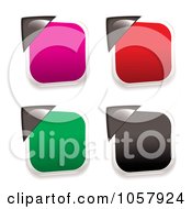 Royalty Free Vector Clip Art Illustration Of A Digital Collage Of 3d Corner Tags by michaeltravers