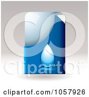 Royalty Free Vector Clip Art Illustration Of A Blue Water Drop Business Card Slip Holder