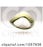 Royalty Free Vector Clip Art Illustration Of A 3d Green Pebble Sign With Copyspace