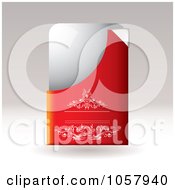 Royalty Free Vector Clip Art Illustration Of An Ornate Red Business Card Slip Holder