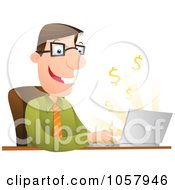 Poster, Art Print Of Successful Businessman Using Internet Banking