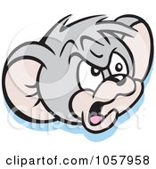 Royalty Free Vector Clip Art Illustration Of An Angry Micah Mouse by Johnny Sajem