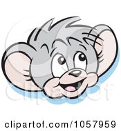 Royalty Free Vector Clip Art Illustration Of A Happy Micah Mouse Smiling