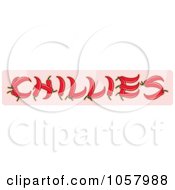 Royalty Free Vector Clip Art Illustration Of Peppers Spelling Out CHILLIES by Lal Perera