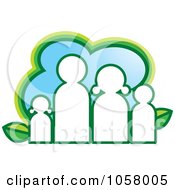 Poster, Art Print Of White Eco Family Icon