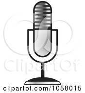 Poster, Art Print Of Silver Desk Microphone