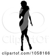 Royalty Free Vector Clip Art Illustration Of A Sexy Silhouetted Woman 3 by KJ Pargeter
