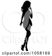 Royalty Free Vector Clip Art Illustration Of A Sexy Silhouetted Woman 1