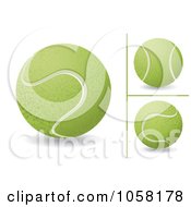 Poster, Art Print Of Digital Collage Of 3d Tennis Balls