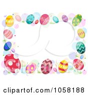 Poster, Art Print Of Easter Frame Of Colorful Eggs And Dots