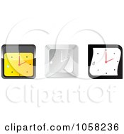 Poster, Art Print Of Digital Collage Of 3d Wall Clocks With Droplets