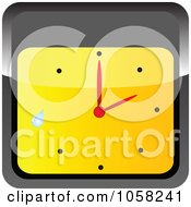 Poster, Art Print Of 3d Black And Yellow Wall Clock With A Droplet