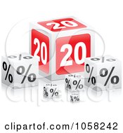Poster, Art Print Of 3d 20 Percent Boxes With Reflections