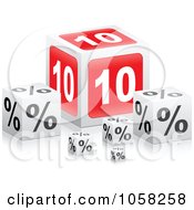 Poster, Art Print Of 3d 10 Percent Boxes With Reflections