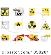 Poster, Art Print Of Digital Collage Of 3d Radiation Icon Design Elements