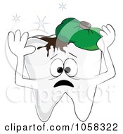 Royalty Free Vector Clip Art Illustration Of A Tooth With An Aching Cavity And Ice Pack