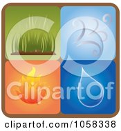 Poster, Art Print Of Digital Collage Of Elements Icons - 1
