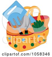Poster, Art Print Of Gardening Tote Bag With Tools