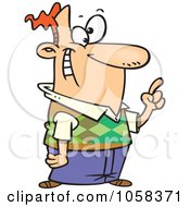 Royalty Free Vector Clip Art Illustration Of A Cartoon Man Reminding by toonaday