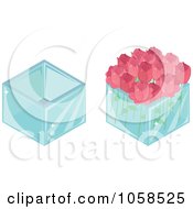 Poster, Art Print Of Digital Collage Of 3d Vases And Roses