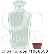 Poster, Art Print Of Clear Glass Bottle And Cork