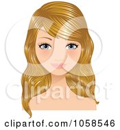 Poster, Art Print Of Blond Woman With Long Hair